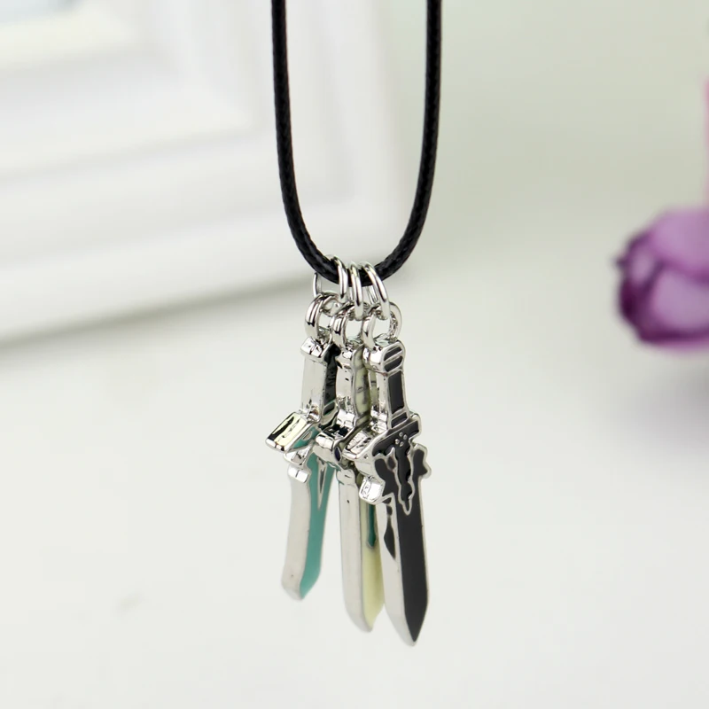 Ожерелье Sword Art Online SAO Kirigaya Kazuto Kirito Yuuki Asuna Элюкозатор Dark Repulser Lambent Light Rapier Подвеска