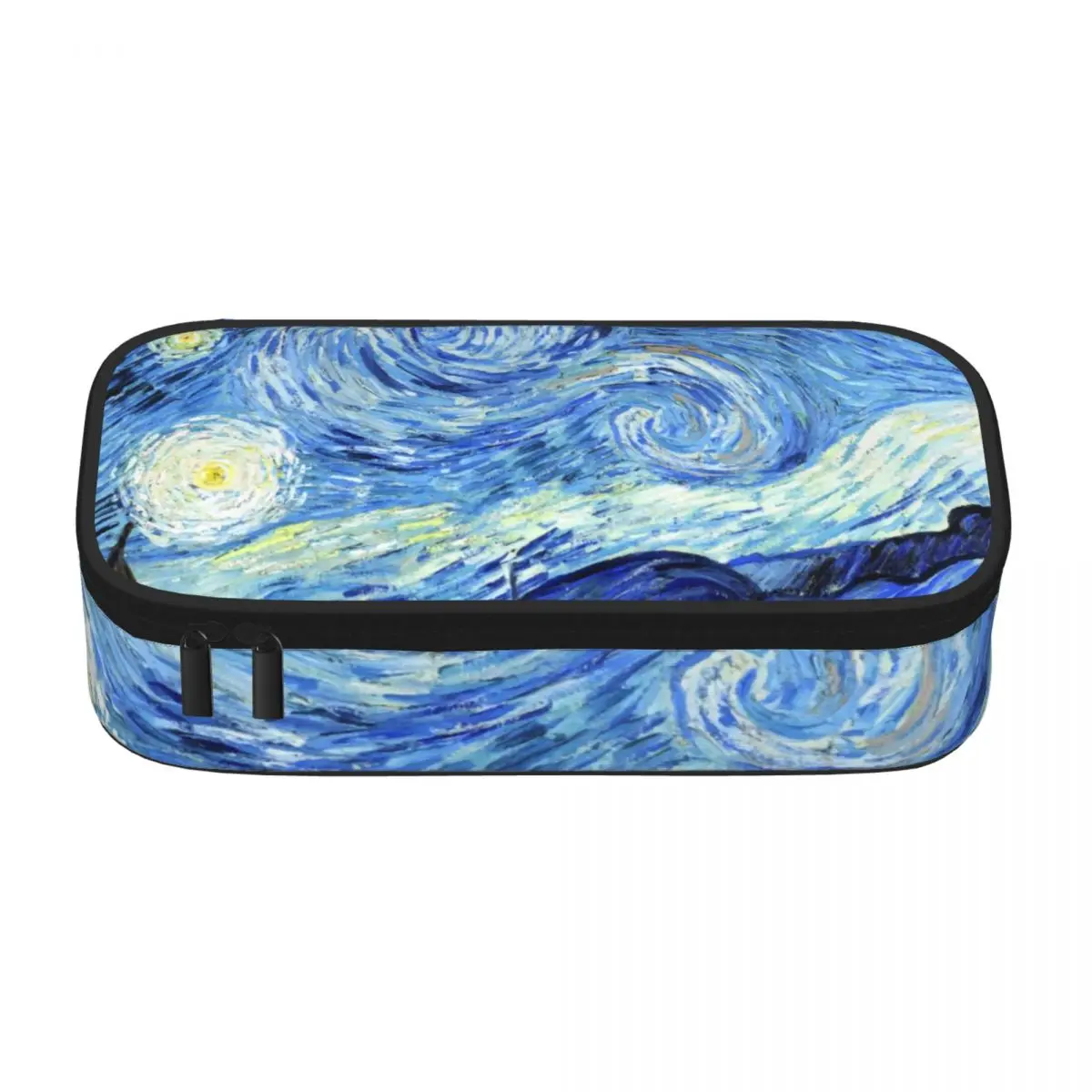 Abstract Star Pencil Case Van Gogh Starry Night Print Cute Zipper Pencil Box Teens Stationery Pen Bags
