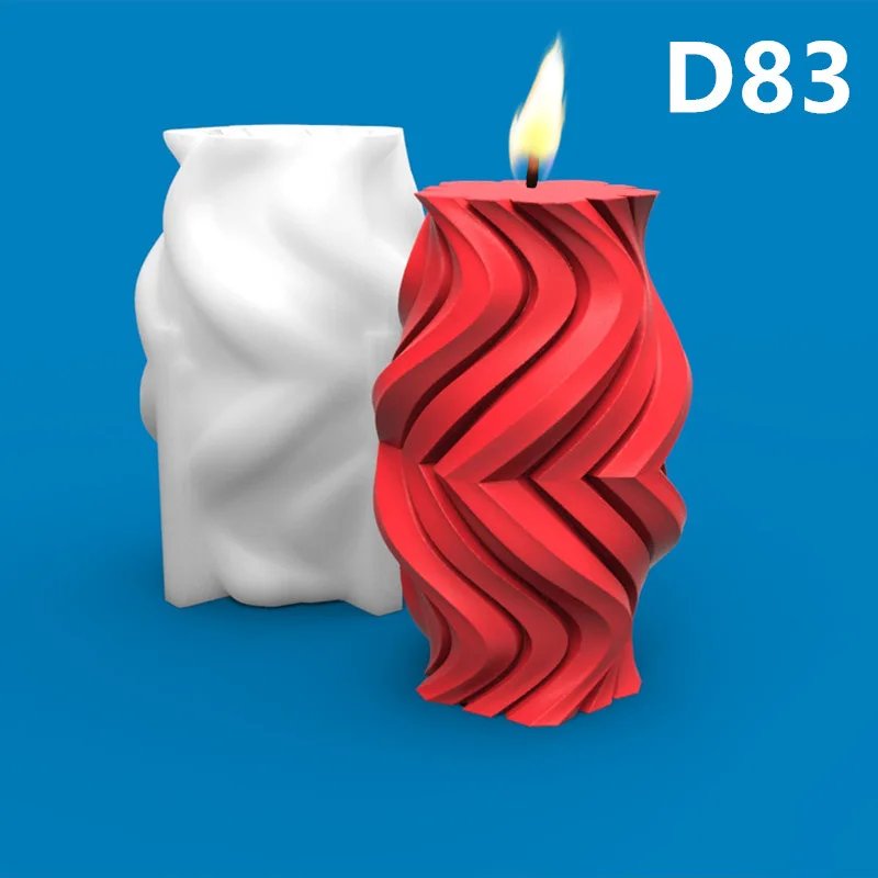 

D83 New Twisted Wave Silicone Mold Gypsum form DIY Handmade Plaster Candle Ornaments Handicrafts Mold Hand Gift Making