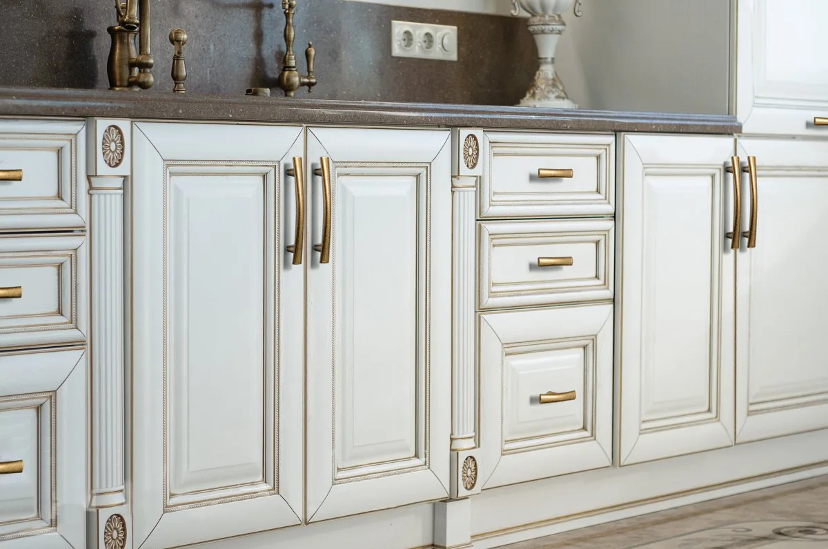 Винтажная ручка в форме арки бронзовая мебель старинном стиле