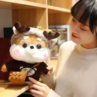 Розовая плюшевая игрушка LaLafanfan Kawaii Cafe Mimi Shiba Inu Dog, 30 см, милые мягкие куклы-животные, детские игрушки, подарок на день рождения для девочки