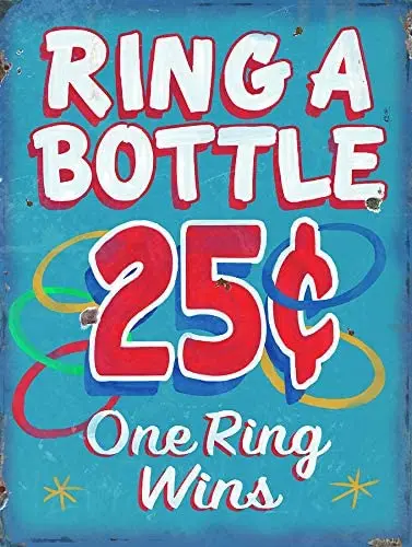 Винтажные металлические жестяные знаки в виде бутылки с кольцом украшения для