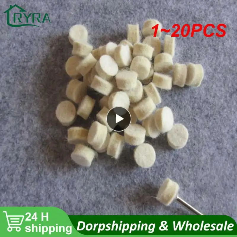 

1 ~ 20 шт. шерстяной войлочный Полировочный полировальный круглый шлифовальный круг 3 мм хвостовик для вращающихся инструментов Dremel аксессуары