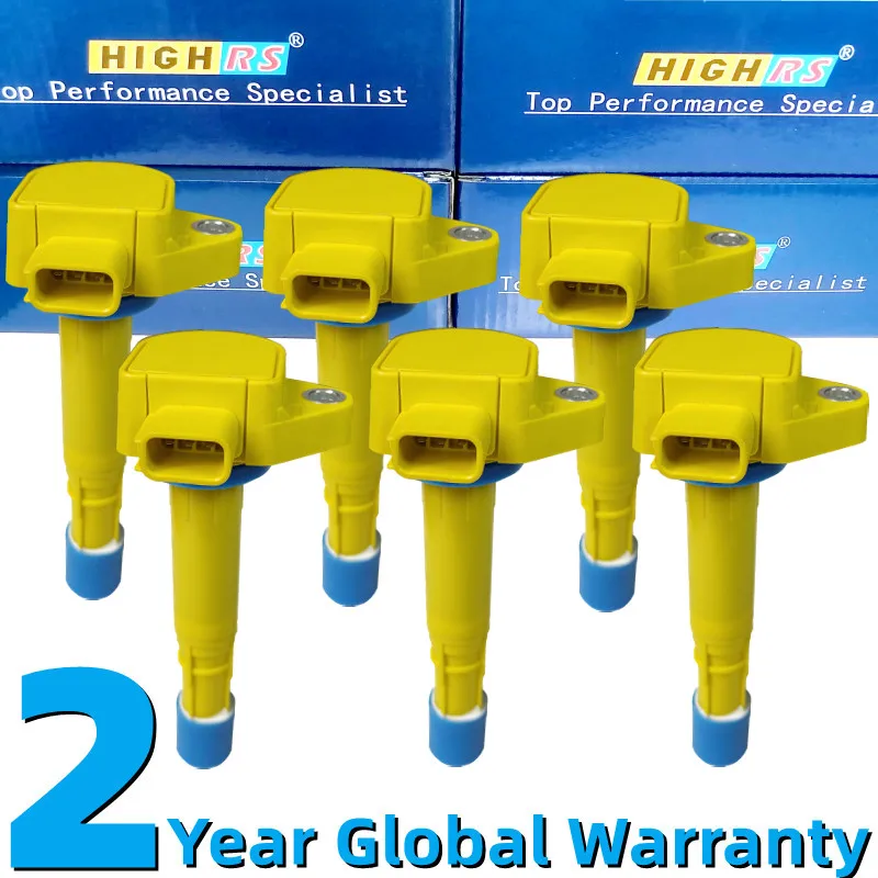 Набор из 6 катушек зажигания подходит для Honda PILOT Ridgeline Civic Saturn VUE Acura MDX 3.5L 3.7L V6 EL L4 1.7L