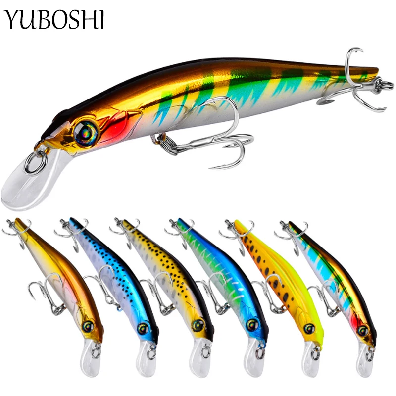 

YUBOSHI Новинка 3 г/11,5 г/24,5 г, искусственная приманка в виде гольяна, пластиковая искусственная приманка с трехмерным глазом, рыболовная снасть, ...