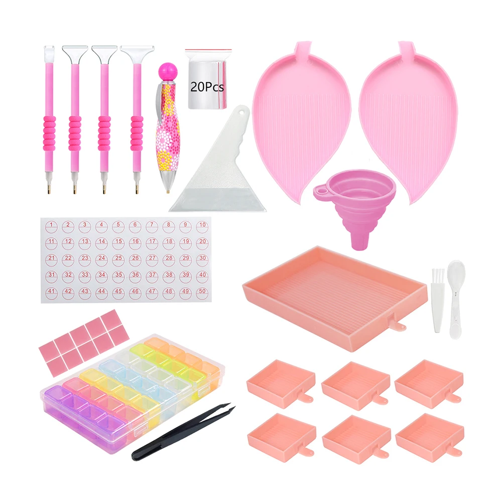 

Diamond Painting Tray Organiser Storage Boxes Bead Box Embroidery Store Point Accessories Containers for Beads Resin Pen Pearl