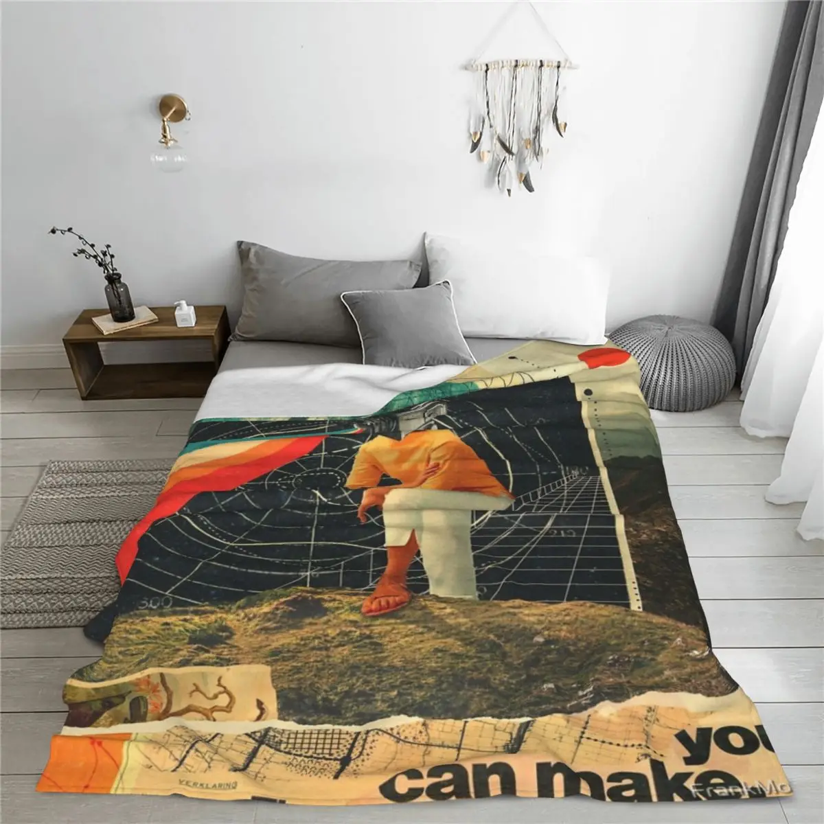 Вы можете сделать это правильное одеяло покрывало на кровать дорожные пушистые