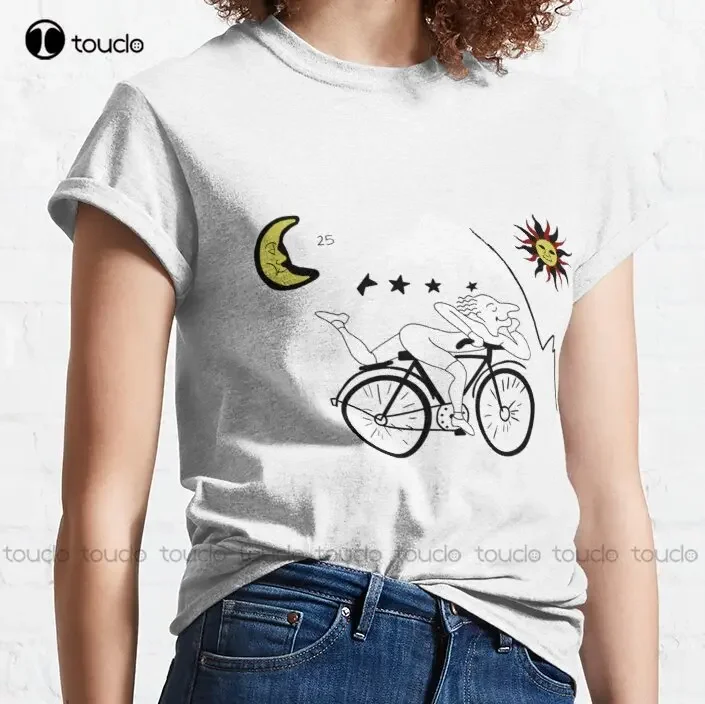 Bicycle Day Classic T-Shirt Trending White T Shirt Women Funny Art Streetwear Cartoon Tee Digital Printing Shirts