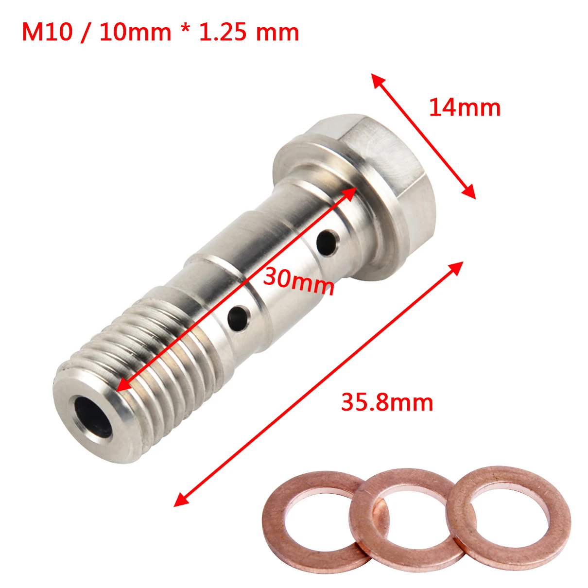 

Болт банджо тормозной магистрали M10 x 1,0/1,25 мм, шаг мотоцикла, тормозной масляный шланг, тормозная магистраль, одинарный двойной болт банджо