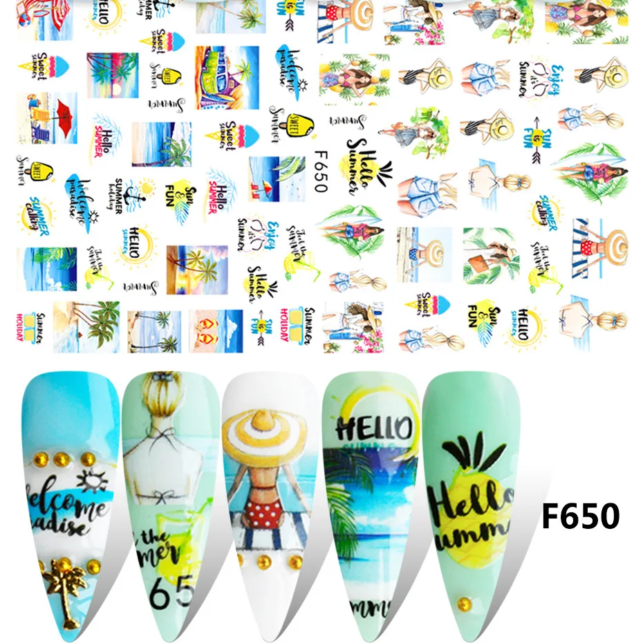 

Summer Limited Lucky Clover Nail Stickers Nail Art Decoration Sweet Fruit Nail Decal Nails Art Accessories Sliders For Nails