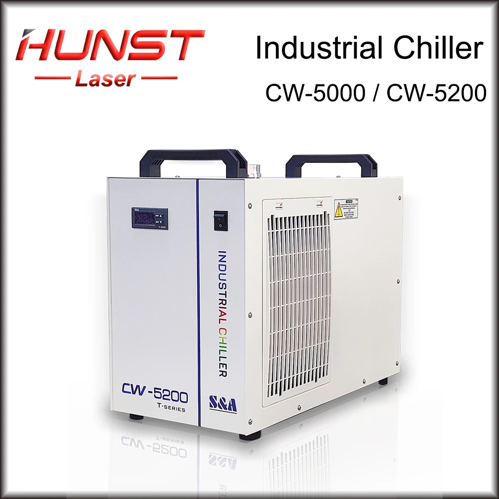 

Hunst S&A CW5000 CW5200 CW5202 Industry Water Chiller for CO2 Laser Engraving Cutting Machine Cooling 80w ~ 150W Laser Tube