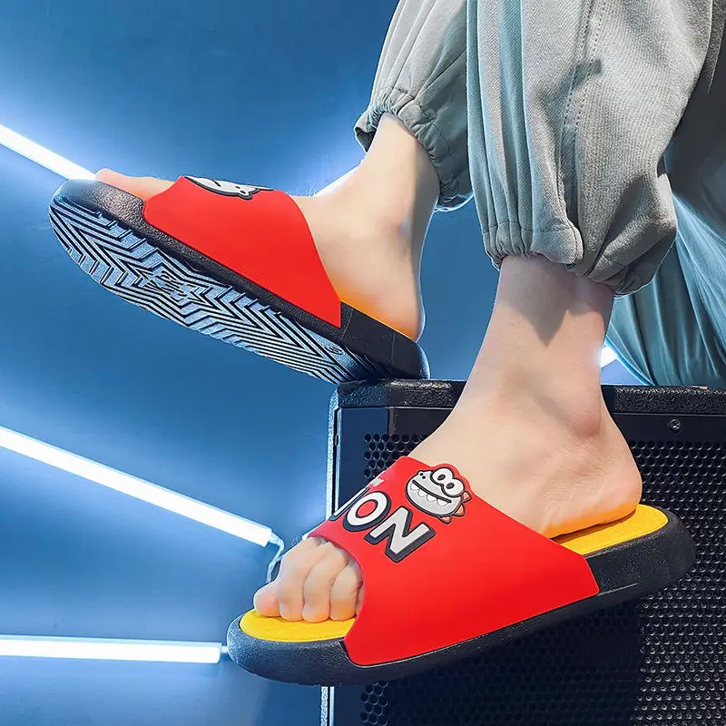 Summer Non-slip Flip Flops Thick Platform Bathroom Home Slippers Women Fashion  Couple  Beach Casual Home Slipper Outdoor