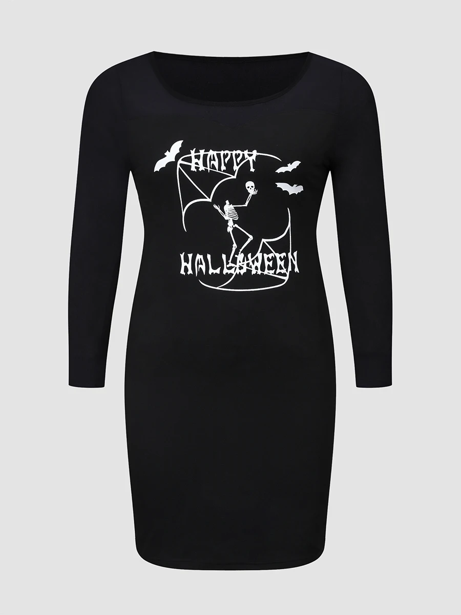 

Finjani Women's Casual commuting Dresses Plus Size Halloween Print Even Dresses Elegant Dresses For Women