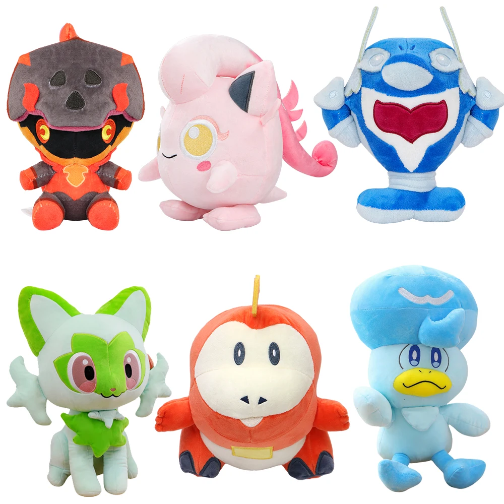 Новая плюшевая игрушка Pokemon Charcadet Scream Tail Sprigatito Fuecoco Quaxly Crocalor мягкая кавайная кукла