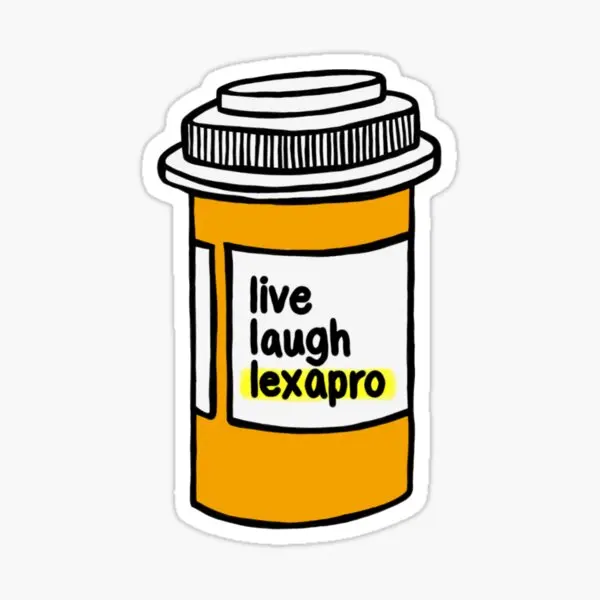 

5 шт. наклеек Lexapro с живым смехом для гостиной, ноутбука, Забавный принт, бампер, стену, декор для окна, детские украшения, искусство