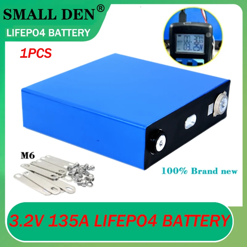 

1PCS Lifepo4 3.2V 135A large capacity rechargeable lithium iron phosphate battery 12V24V solar storage UPS inverter EU duty-free