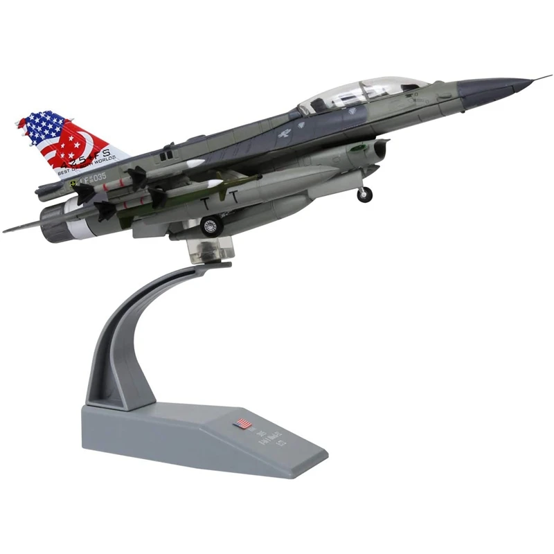 Масштаб 1:72 F-16D истребитель металлический литой самолет включает подставку из