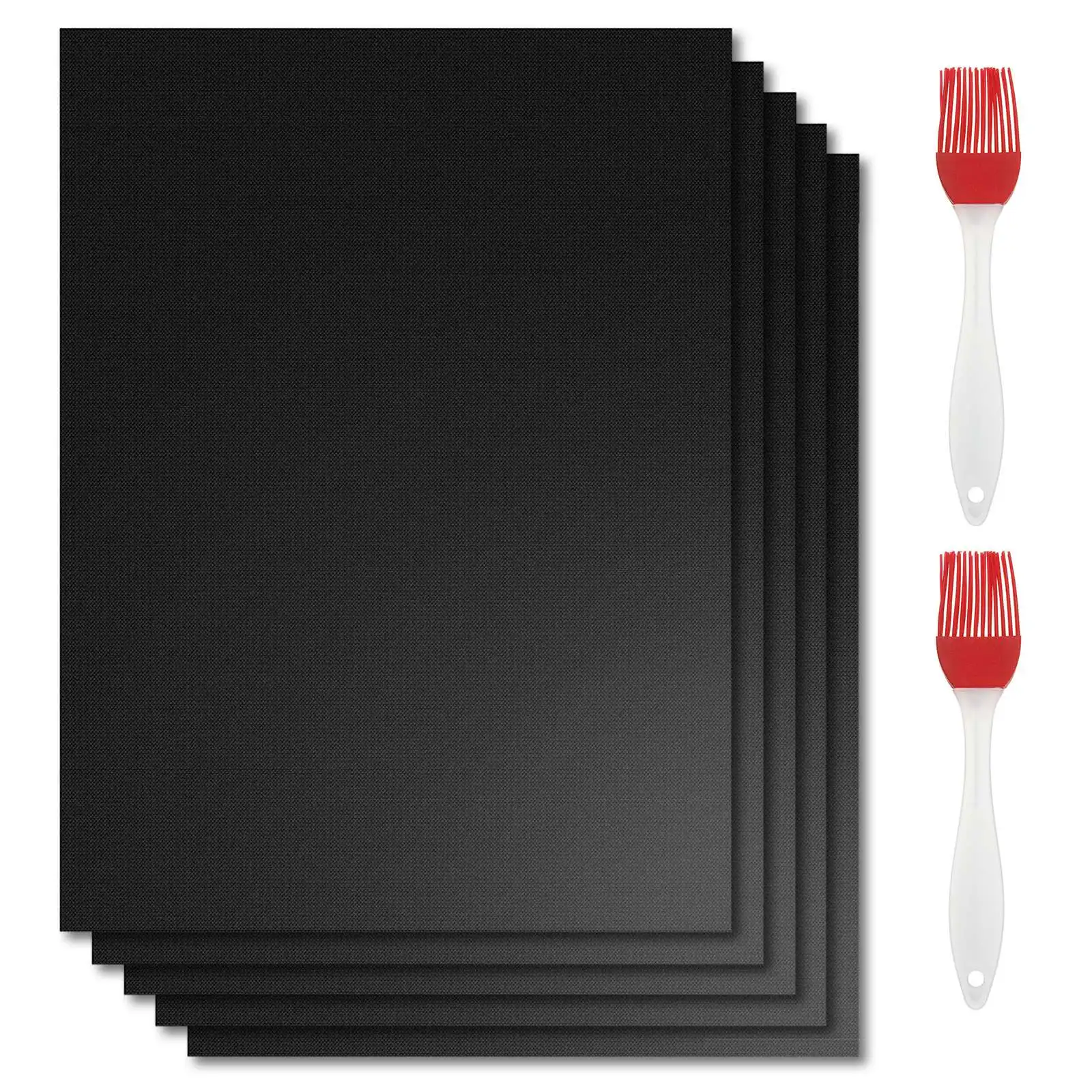 

Non-stick BBQ Grill Mat 40*33cm Baking Mat BBQ Tools Cooking Grilling Sheet Heat Resistance Easily Cleaned Kitchen Tools 5PCS