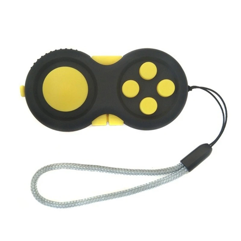 Controller Pad Game Focus Toy with Keyring Set Smooth ABS Plastic Stress Relief Toys for Add |