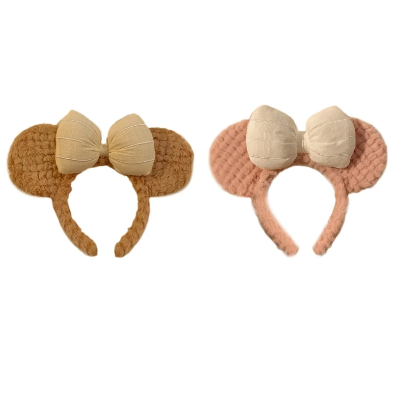 

Повязка на голову с медведем, повязка на голову с бантом, повязка на голову для макияжа