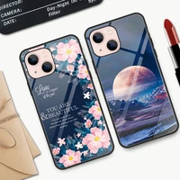 painted glass case for iphone 8plus 7plus 7g 8g 6s 6plus se2020 stained glass shell personality creative