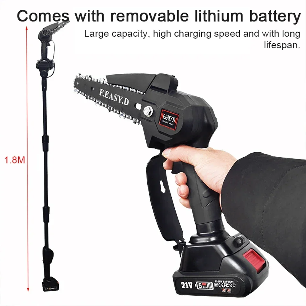 ДЛЯ 21 В 6-дюймовая бензопила электрические обрезная пила ветка дерева садовый