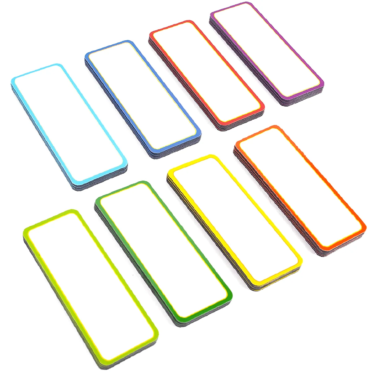 

54pcs Rewritable Magnets Practical Magnetic Name Tags Magnet Labels for School