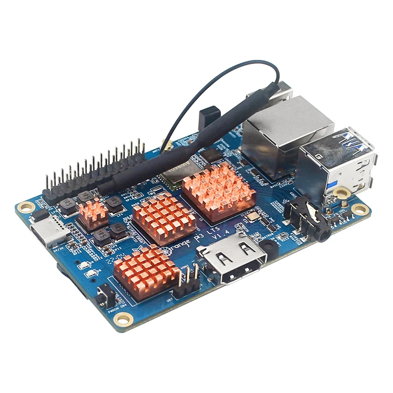 Оранжевый Pi 3 LTS 2 Гб ОЗУ 8 ГБ EMMC WIFI + BT5.0 AllWinner H6 SoC дополнительный акриловый чехол