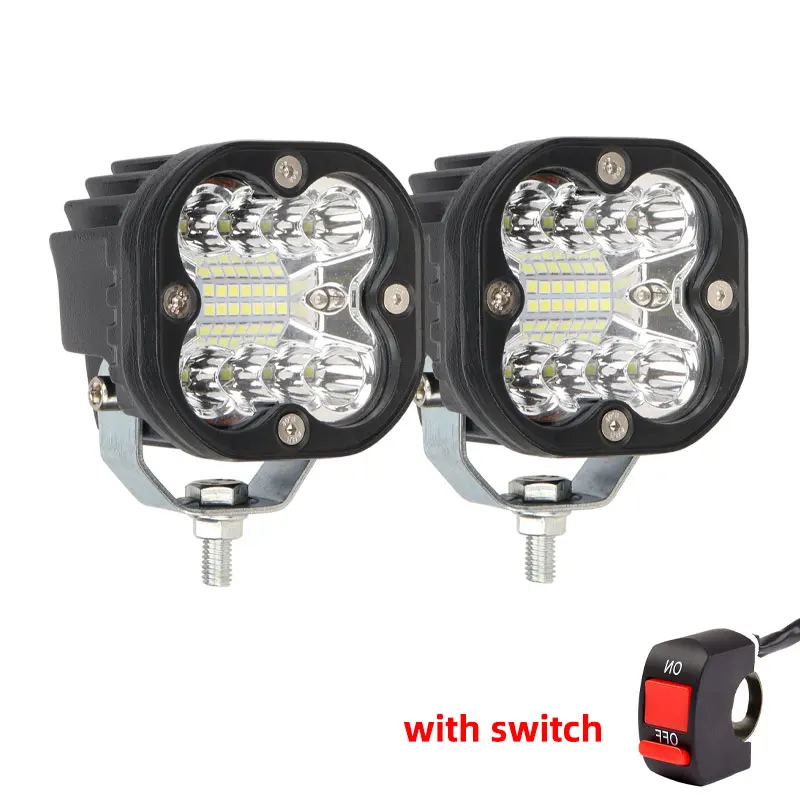 

Running Light for Cars Motorcycle Led Work Light with switch Headlight Spotlight DRL For Car 4x4 Off Road ATV SUV Boat light bar