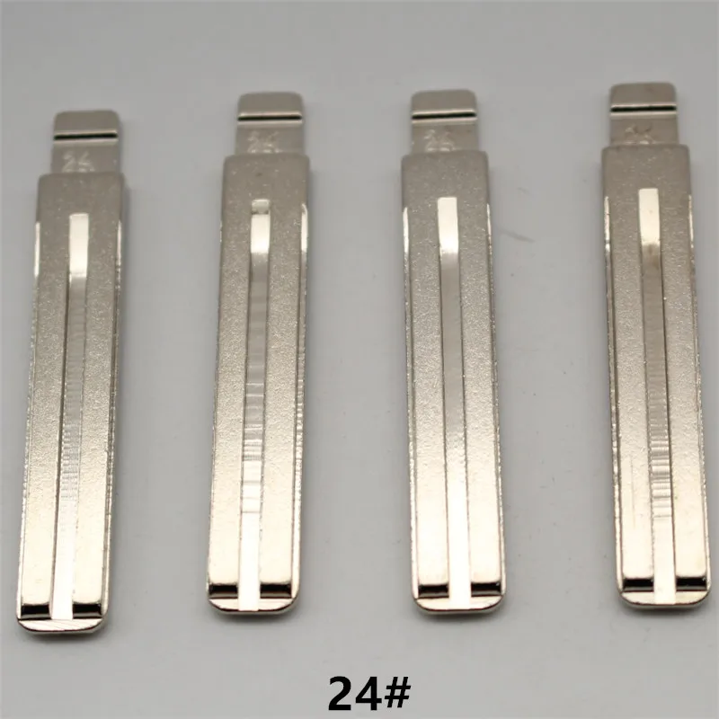 

FLYBETTTER OEM 50Pcs 24# Metal Uncut Flip KD Remote Key Blade For Volvo Mid Slot