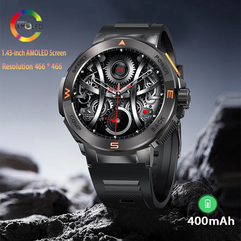 Смарт-часы GEJIAN мужские водонепроницаемые (IP67) с поддержкой Bluetooth