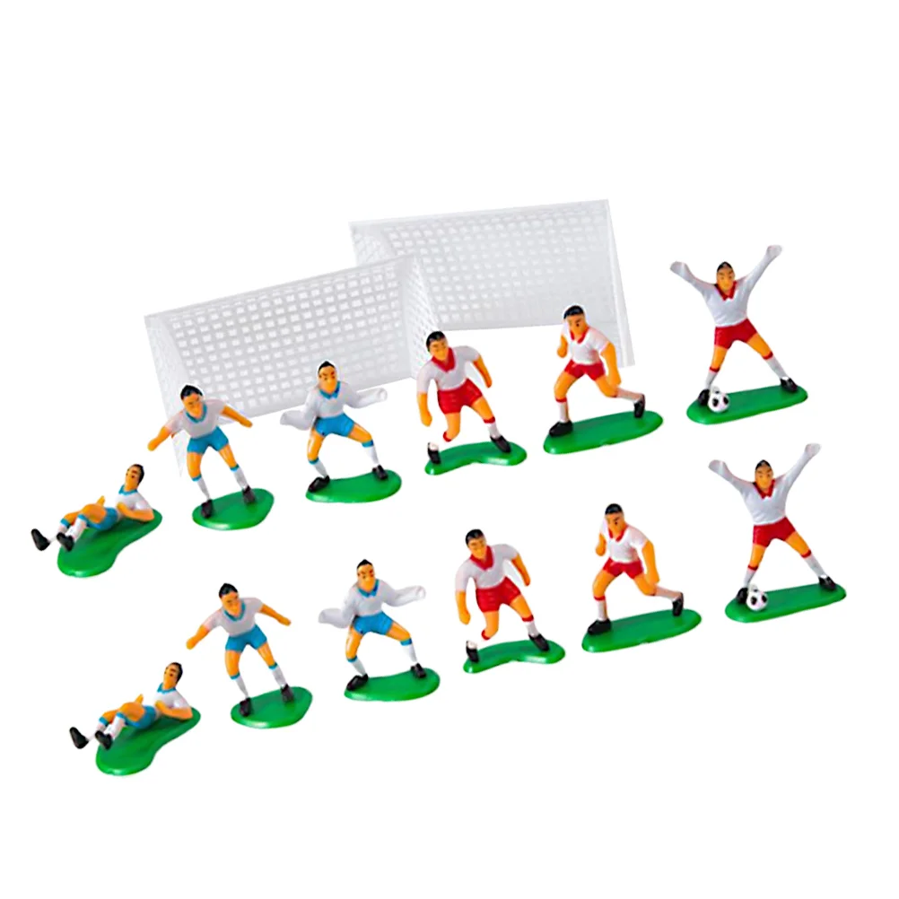 

Cake Soccer Topper Football Cupcake Decorations Theme Birthday Party Toppers Figurines Supplies Decor Miniature Ornament Picks