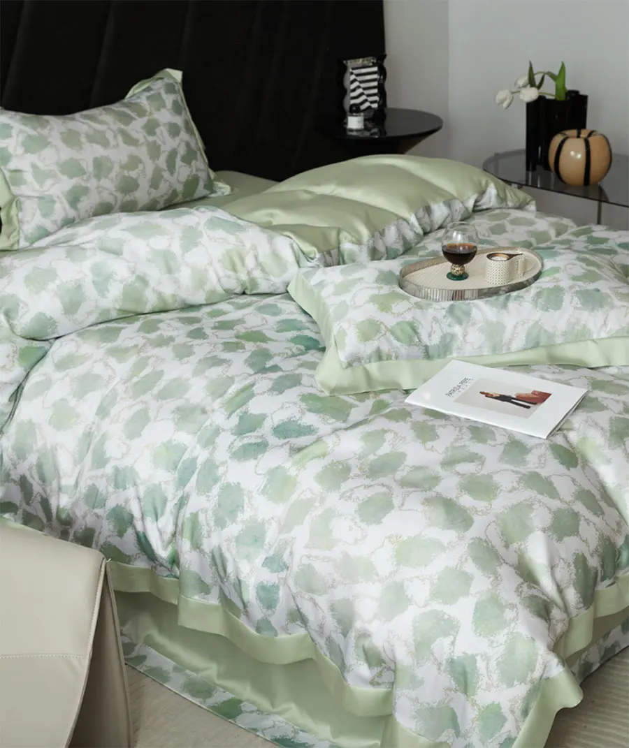 Европейский Винтажный Комплект постельного белья в стиле барокко синего цвета