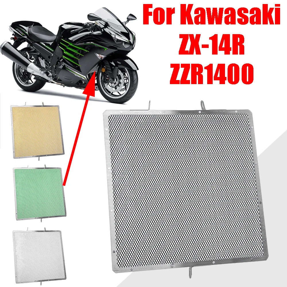 For Kawasaki Ninja ZX14 ZX-14R ZZR1400 2006 - 2018 Motorcycle Accessories Radiator Grille Grill Guard Protective Cover Protector