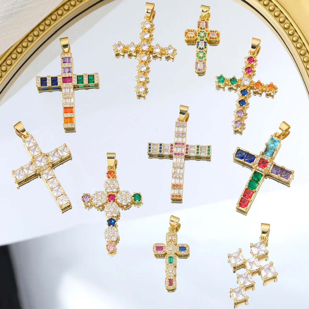 Позолоченные кубические циркониевые шармы Juya 18K