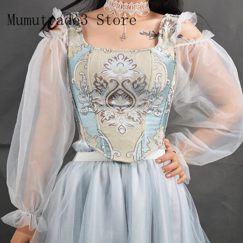 

Women Sexy Shirt Blouse Lady Girls Fashion Back Bandage Slim Bustier Female Leotard Corset Ladies' Mesh Long S. Leeve Tops Wears