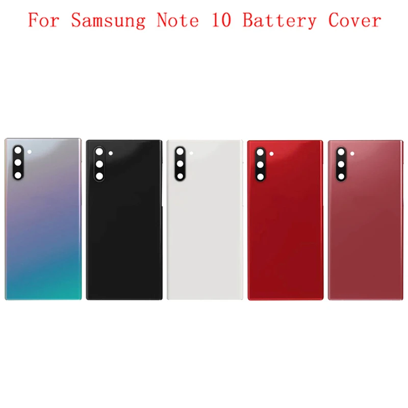 

Крышка батарейного отсека, задняя крышка корпуса, задняя крышка для Samsung Note 10 N970F, Крышка батарейного отсека, рамка для объектива камеры с логотипом