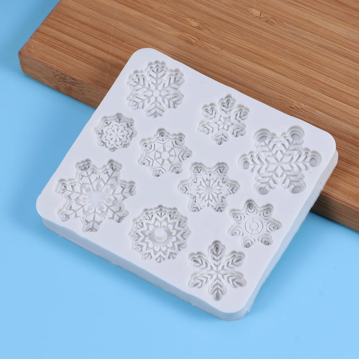 10-полая силиконовая форма для торта в виде снежинок выпечки конфет