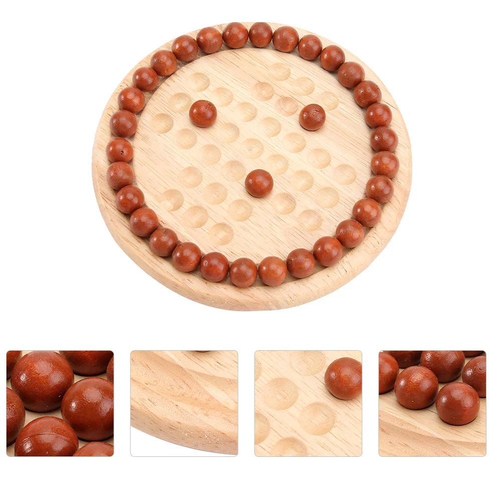 

2 Sets Interesting Solitaire Chess Wooden Chess Educational Chess Plaything