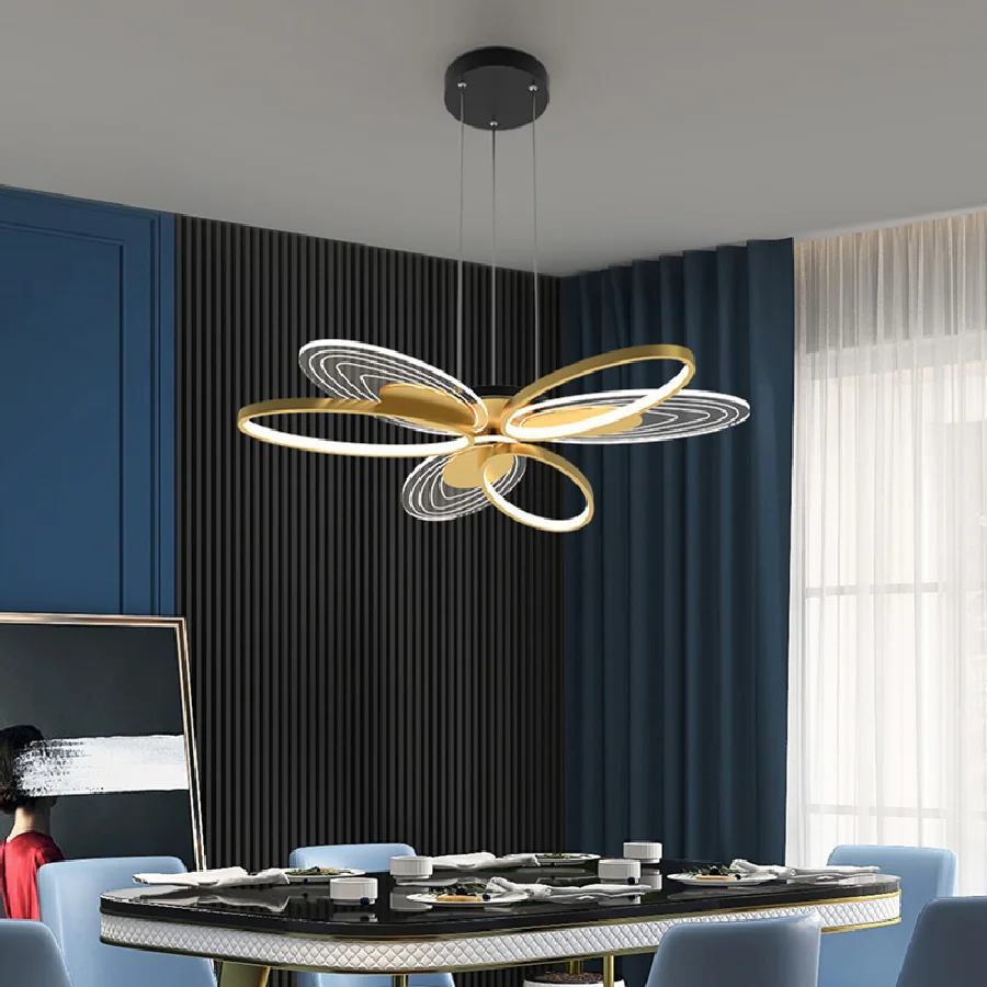 

Restaurant chandelier modern dining room bar table lamp Nordic creative design flower commercial art lamps