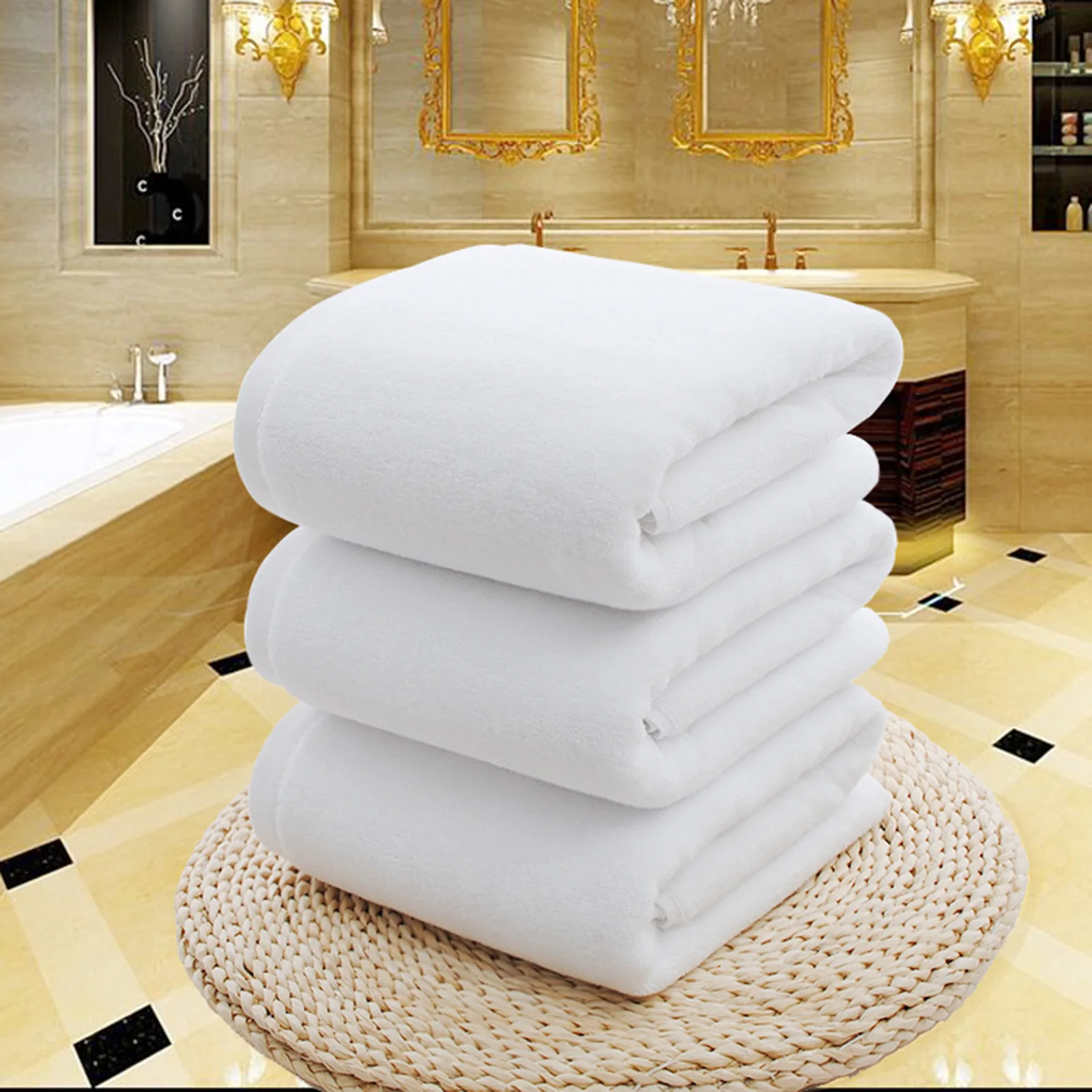 

Хлопковое белое банное полотенце, машинная стирка, качественное гостиничное спа, для взрослых и детей, для ванной, для гостей, бассейна