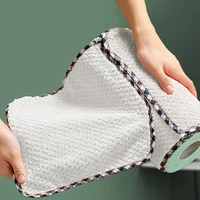 20pcs kitchen dish towel dish cloth easy washing kitchen rag non stick oil thickened table cleaning cloth absorbent scouring pad