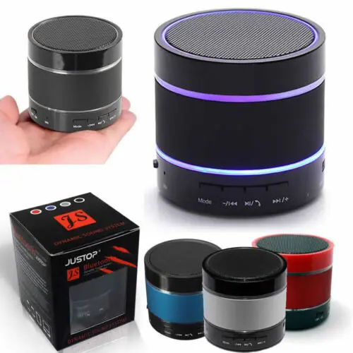 

JUSTOP Bluetooth Wireless Speaker Portable LED Light Extra Bass Loud MicroSD UK