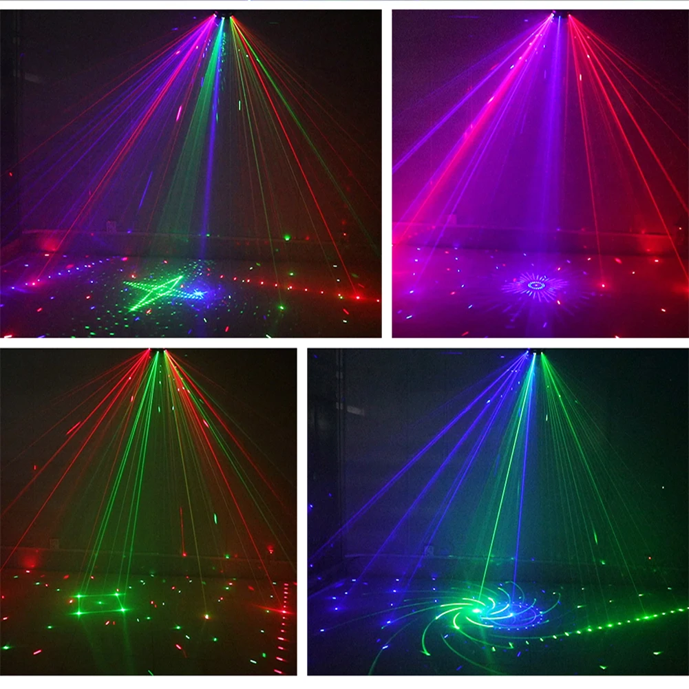 Светодиодный RGB дискотечный лазерный стробосветильник DMX512 15 глаз дистанционное