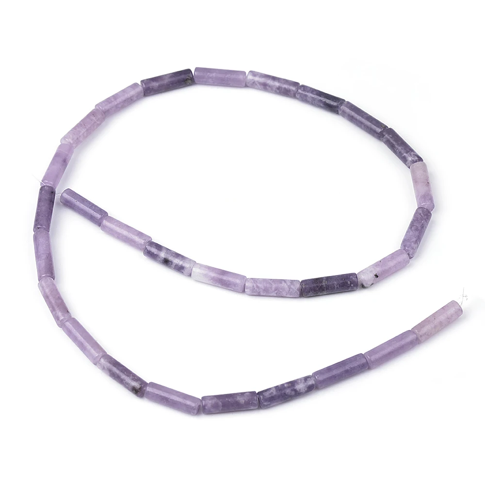 4x13 мм цилиндрические бусины-трубки из натурального камня яшмы нефрит лепидолит