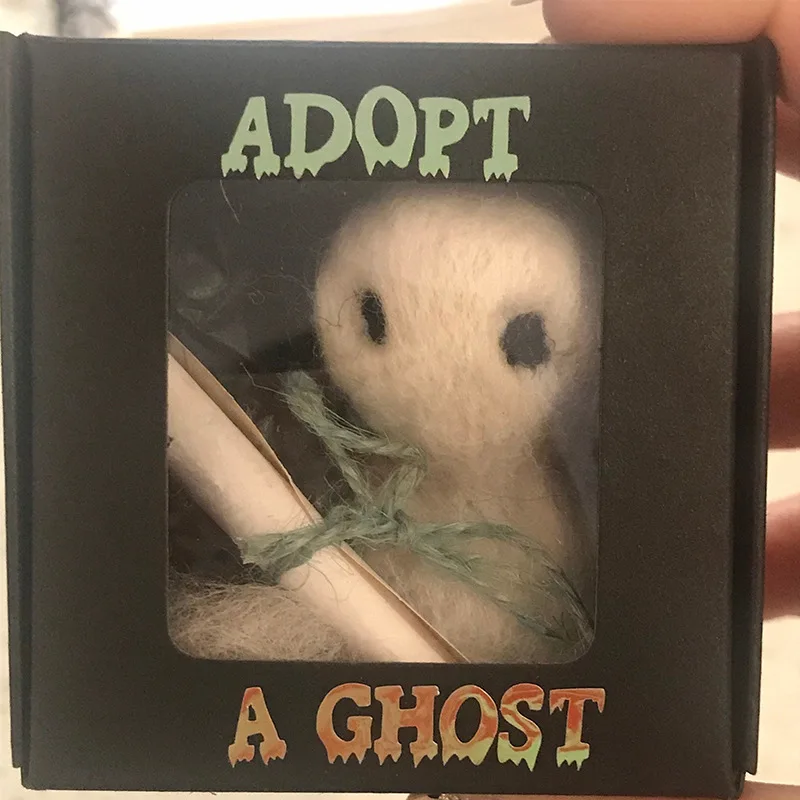 

Halloween Adopt A Ghost Doll with Book Contract Creative Halloween Ghost Spooky Pocket Funny Toy Family Friend Neighbor Gift