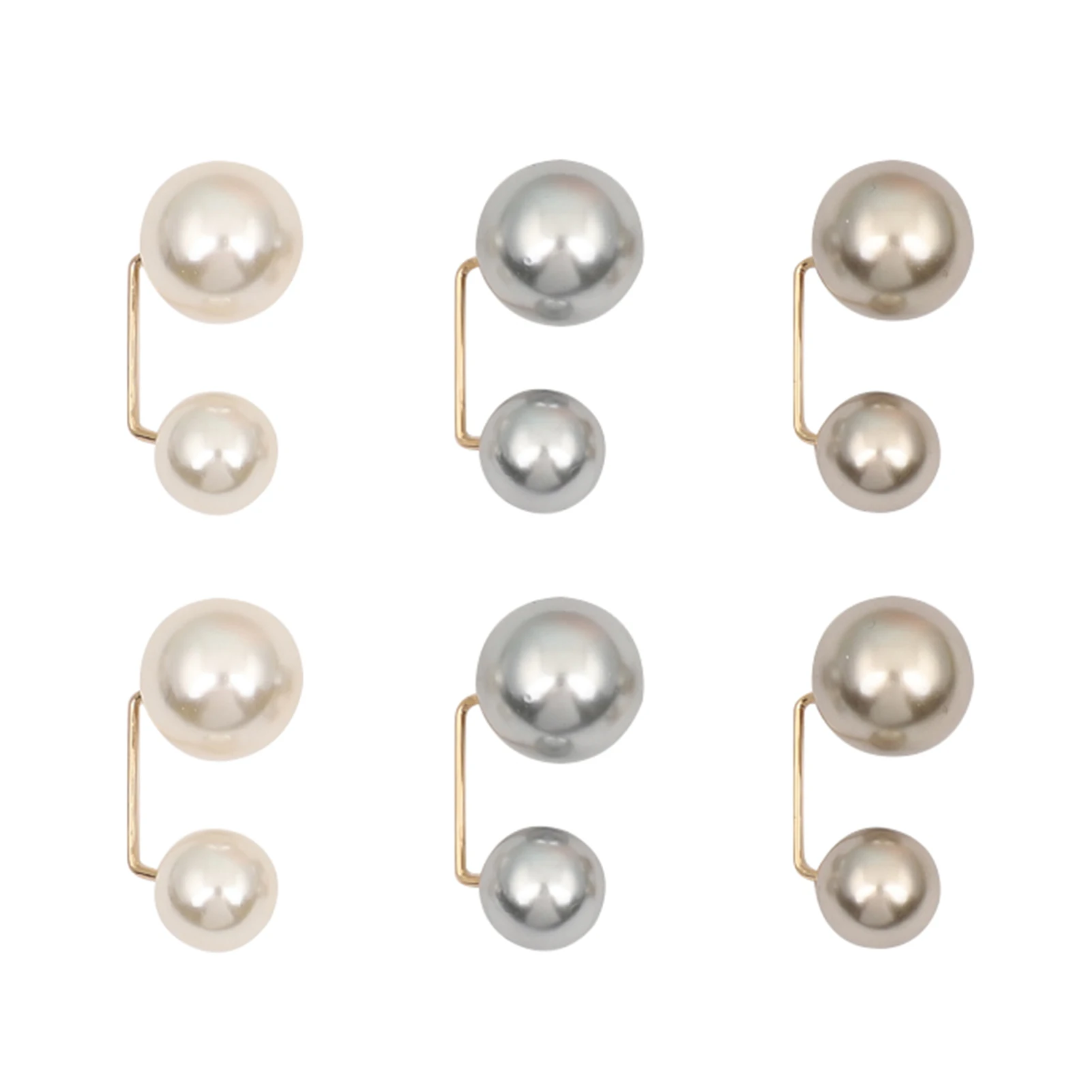 

6pcs Wedding Artificial Pearl Brooch Pins Dating For Women Girls Sweater Neckline Daily Shawl Clips Party Decoration Safety