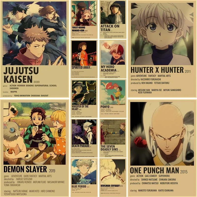 Картина из аниме рассекающий демонов фотобумага с декором для комнаты бара