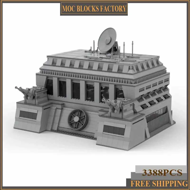 Звездная модель фильма Moc строительные кирпичи военная база фасад технология