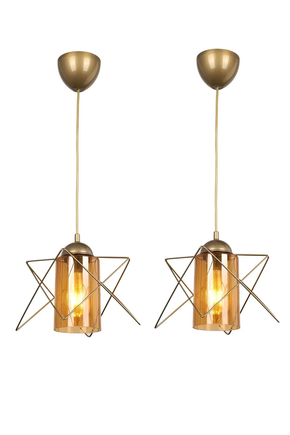 

Люстра электрическая металлическая, Е27, 1, желтая, 61-70 см, 2 шт.